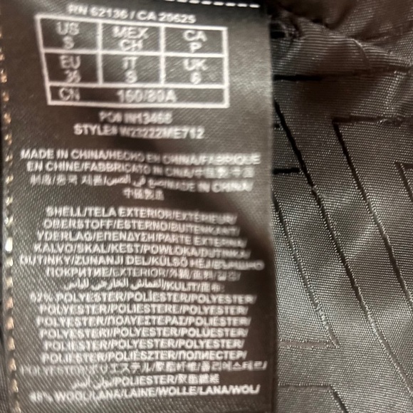 Guess Black and White Tweed Teddy Jacket with Faux Fur Collar - Picture 6 of 6